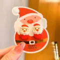 Cute Christmas Santa Claus earrings for kids, festive holiday cartoon stud earrings. - Santa Claus