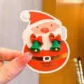 Christmas children clip-on earrings cute cartoon bell design with lovely Santa card holder. - Christmas Bell