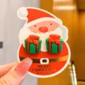 Christmas gift box clip-on earrings for kids, cute resin cartoon design without piercing. - Christmas Gift Box
