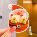 Cute Christmas house resin stud earrings for kids, festive cartoon holiday jewelry. - Snowy Cabin
