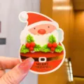 Kids Christmas clip earrings, cute Santa and red berry design non-piercing earclips for girls. - Christmas Wreath