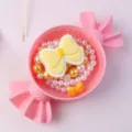 Kids candy box pearl necklace bracelet set yellow bow variant accessorystock cute gift - Bow 5-Piece Set (With Box) / Yellow