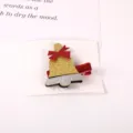 Christmas children hair clip cute holiday glitter bell duckbill hair accessories for sweet girls - 1 Bell