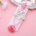 Kids ocean style jewelry set girls pearl necklace earrings shell pendant cute accessories - Watermelon Red Quicksand Shell Necklace 5-Piece Set (Gift Card Packaging)