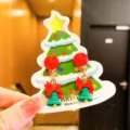 Christmas Tree Bell Clip-On Earrings Cute Red Bow Style Kids Non-Piercing Jewelry Item - Christmas Bell