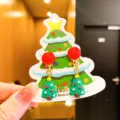 Cute Christmas tree clip-on earrings for kids, festive holiday jewelry gift for young girls. - Christmas Tree