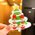 Christmas Santa Claus clip-on earrings for kids, cute cartoon holiday jewelry gift for girls. - Santa Claus