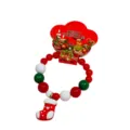 Kids Christmas beaded bracelet with cute stocking pendant festive gift accessory - Christmas Stocking Bracelet