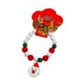 Christmas children beaded bracelet with cute Santa Claus pendant and festive packaging. - Santa Claus Bracelet