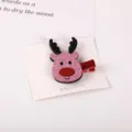Christmas kids hair clip cute glitter reindeer hair barrette holiday hair accessories - 1 Christmas Reindeer