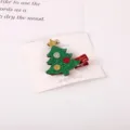Cute Christmas tree hair clip with glitter for kids, festive holiday hair accessory. - 1 Large Christmas Tree