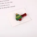 Christmas tree hair clip cute glitter fabric duckbill clip kids holiday hair accessories - 1 Small Christmas Tree
