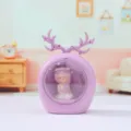 Purple Deer Antler Girl Night Light Cute Resin Desktop Figurine Decor Table Lamp - 1018-5 Purple Girl Star Lamp / Purple