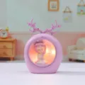 Pink deer antler flower fairy night light bedroom desktop ornament cute gift for girls. - Flower Fairy (1018-5) / Starry Light Series / Purple Star Light
