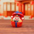 Niedliche Reichtumsgott Figur Tischdeko,gluecklicher Harz Miniatur fuer Buero und Zuhause - Gott des Reichtums-Stil (-16) / Rot