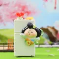 Cute Tang Dynasty style lady mini fridge magnet figurine home decor cartoon ornament gift - Tang Dynasty Lady Series / Blue Dress & Yellow Flower (1229-2)