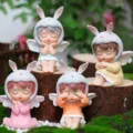 Cute bunny angel resin figurines desktop ornaments cute home decor set of four items - 1135-13 Annie Baby Figurine (1 Piece Random) / 1 Piece / Multicolor