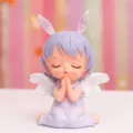 Cute anime angel bunny ear vinyl figurine dreamy cloud doll room home decor ornament - 1121-3 Small Angel Girl Ornament / S / Purple