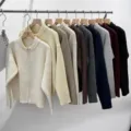 Casual gebreid vest met rits voor dames, comfortabele losse trui en buitenkleding. - Eén maat / Donkerrood