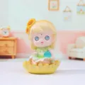 Süße Sonnenblumen Mädchen Kunstharz Figur, kreative Desktop Deko für Büro und Zuhause. - Sonnenblume Mädchen Stil (618-2) / 618-2 Grün