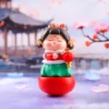 Chinesische Tang-Dame Figur mit roter Laterne für festliche Heimdekoration Geschenke. - Mittel Laterne Tragend Dame (1088-44) / M / Laterne Tragen