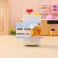 Süßes Kapibara Kühlschrank Desktop Ornament kreatives Harz Spielzeug Geschenk Büro Deko. - Wasserschwein Arbeitsausweis (Regenschirm Zerreißen) / 1221-1 Regenschauer