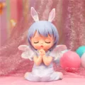Cute vinyl angel figurine with bunny ears and wings, perfect room decoration for girls. - 1121-12 Oversized Purple Prayer Girl / Extra Large / Purple