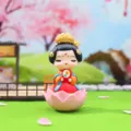 Cute Chinese Tang Dynasty style female figurine desktop decoration miniature ornament gift - Tang Dynasty Lady Series / Fuqu (1199-7)