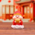 Niedliche chinesische Gott des Reichtums Figur Tischdekoration Gluecksauto Ornament Neu - Gott des Reichtums (38) / 5.4x5.4x5.5cm