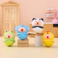Süßes Tier Wackelmännchen Ornament Set aus Harz Cartoon Desktop Dekor Auto Zubehör Geschenk. - Bobo-Stehaufmännchen-Set (1199-6) / 4er-Set / Mehrfarbig