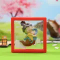 Tang Dynasty lady acrylic scene ornament, Chinese retro home decor and creative gift for friends. - Tang Dynasty Lady Series / Playing Vertical Flute (1225-4)