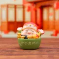 Niedliche Chinesische Glücksgott Harz Figur Desktop Auto Ornament Glück Geschenk - Gott des Ranges (23) / 5.4x5.4x5.5cm