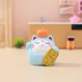 Blauer Winkekatze Figur Tischdeko niedliche Daruma Katze Auto Dekoration Glücksbringer - Wie du willst Blaue Katze