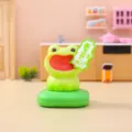 Grüner Frosch Schreibtisch Deko niedlich Autodeko Harz Figur Glücksgeschenk Variante - Glücklicher Frosch (2433-1)
