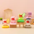 Niedliche Tier Desktop Figur kreatives Harz Ornament für Büro und Auto Armaturenbrett Geschenk - Segens-Tier-Ornament (2433-1) / 4er-Set / bunt
