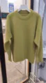 Donna casual largo scollo rotondo manica lunga maglione in maglia tinta unita inverno top - Taglia unica / Oliva
