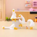 Süße weiße Enten Figuren Set kreative Tischdeko lustige Harz Spielzeug Auto Dekoration - Ornament-Serie / Will Alle Vier Enten Set (3132) / 4er-Set / Weiß