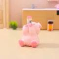 Niedliche rosa Schwein Desktop-Dekoration, perfekte Mini-Figur für Auto und Zimmer. - Ornament-Serie / Schwein Stil (2416) / Rosa