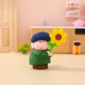 Süße Kunstharz Figurine Tischdeko mit gelber Blume für Büro und Auto Deko Geschenk - Ornament-Serie / Van Gogh (2683-56) / Van Gogh (2683-56)