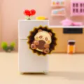 Niedliches Mini-Kühlschrank-Spielzeug mit Cartoon-Bär-Figur, kreative Desktop-Deko für Zuhause. - Panda Kühlschrankmagnet (3105) / Schwarz Weiß