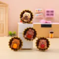 Süße Cartoon Tier Miniaturen Figuren Desktop Ornamente kreative Harzspielzeuge. - Vollständiges Kühlschrankmagnet-Set (3105) / 4er-Set / bunt