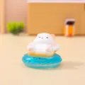 Suesse Katze Schwimmring Tischdeko kreative Harzfigur fuer Buero und Heimdekoration - Ornament-Serie / Hitzebeständige Katze (3115) / bunt