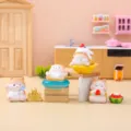 Niedliches Harz Katzen Figuren Set Mini Tisch Ornament kreatives Deko Kawaii Spielzeug - Ornament-Serie / Sommer-Serie Set (3115) / 4er-Set / bunt