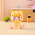 Süße gelbe Katzenohren Cartoon Figur Tischdekoration, Resin Spielzeug Puppe. - Ornament-Serie / Gelbe Katze Figur (1203-3) / Gelb