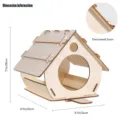 Casita para pájaros de madera comedero nido colgante jaula para decoración jardín detalle - L