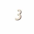 Numero 3 in legno decorazione supporto per festa di compleanno parete adesivo 11x7cm - Numero di Legno 11cm 3