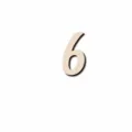 Numero 6 in legno oggetto decorativo, materiale in legno naturale, adesivo murale per feste e decoro. - Numero di Legno 11cm 6
