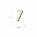 Numero 7 in legno supporto decorativo, ca. 11x6cm per layout parete sfondo festa di compleanno. - Numero di Legno 11cm 7