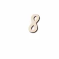 Numero 8 in legno supporto decorativo, materiale naturale, ca. 11x6cm per festa di compleanno. - Numero di Legno 11cm 8