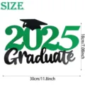 Hölzernes 2025 Graduate Schild grün schwarz Abschluss Party Foto Requisite Dekoration - Grün